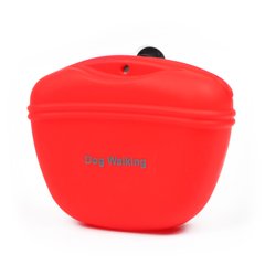 Сумочка для ласощів силіконова для собак Dog Walking TREATS BAG червона