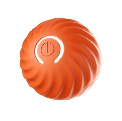 Інтерактивна смарт іграшка дрознилка м'ячик для маленьких і середніх порід собак стрибаючий - помаранчевий