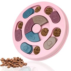 Інтерактивна іграшка пазл з кормом для собак для ігри та повільного годування - рожева