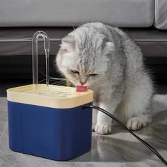 Автоматична поїлка - фонтан для котів та собак 1.5л USB 5V - синій