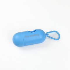 Контейнер (диспенсер) для гігієнічних пакетів для собак Dog Walking 10x4 см з пакетами - блакитний