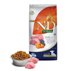 Farmina N&D Puppy Mini беззерновий корм з ягням, гарбузом та чорницею для цуценят дрібних порід на вагу 250 г