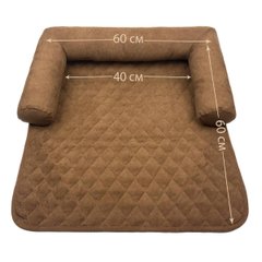 Лежак спальне місце на диван для собак і котів Dogs Bomba 60x75 см - коричневий