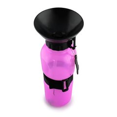 Портативна пляшка поїлка для собак у дорогу Aqua Dog рожева