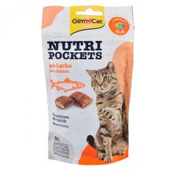 Вітамінні ласощі для котів GimCat Nutri Pockets Salmon & Omega, 60 г