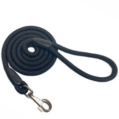 Повідець круглий шнур для собак Dog Walking 12 мм 1.8 м чорний
