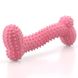 Жувальна іграшка кістка для щенят та котів Dog Walking TPR Chew Bone 11 см - рожева