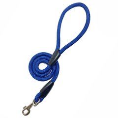 Повідець круглий шнур для собак Dog Walking 14 мм 1.2 м синій