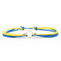 Шнурок для адресника Dog Walking 40-70 см. Патріотичний, жовто-блакитний.