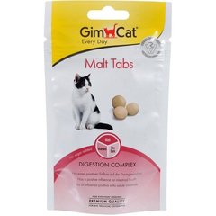 Вітамінні ласощі  GimCat Every Day Malt Tabs для котів (для виведення шерсті), 40 г