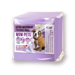 Пелюшки для собак WOW Pets ULTRA ABSORBENT Training Pads 60х60 см Лаванда 10 шт.