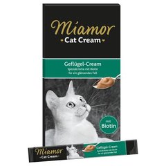 Смачний смаколик Miamor Cat Snack  GEFLUGEL-CREAM - з біотином (1стік)