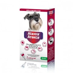 Краплі від бліх та кліщів KRKA Ataxxa (Атакса) Spot On для собак від 10 до 25 кг