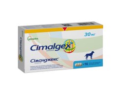 Протизапальні, знеболюючі таблетки для собак Vetoquinol Cimalgex (Сімалджекс) 30 мг 16 таб.