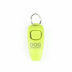 Клікер для дресирування собак та котів Dog Walking CLICKER зі свистком - жовтий