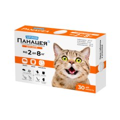 Протипаразитарні таблетки (блохи, кліщі, гельмінти) SUPERIUM Панацея для котів 2-8 кг
