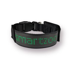Нашийник для собак і котів з LED екраном Bluetooth Pet LED Collar - зелений