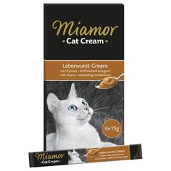 Смачний смаколик Miamor Cat Snack LEBERWURST-CREAM - стимулюючий обмін речовин (1стік)