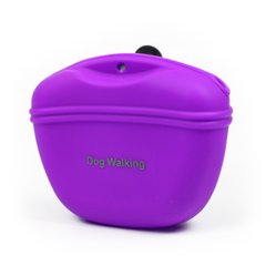 Сумочка для ласощів силіконова для собак Dog Walking TREATS BAG пурпурна