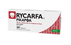 Рикарфа KRKA 20 мг таблетки со вкусом мяса для собак, 20 таблеток