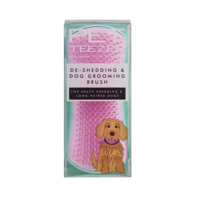 Расчёска для вычёсывания собаки Pet Teezer De-shedding & Grooming Mint Pink