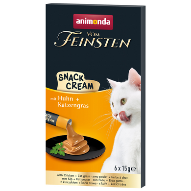 Кремовые стики для кошек Animonda vom Feinsten курица + котячая травка (1стик)