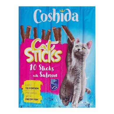 Лакомства мясные палочки для котов Coshida Cat Sticks со вкусом ЛОСОСЯ (1шт.)