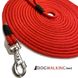 Поводок шнур для собак Dog Walking 8 мм 10 м карабин М красный