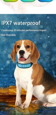 Нашийник для собак і котів з LED екраном Bluetooth Pet LED Collar - синій