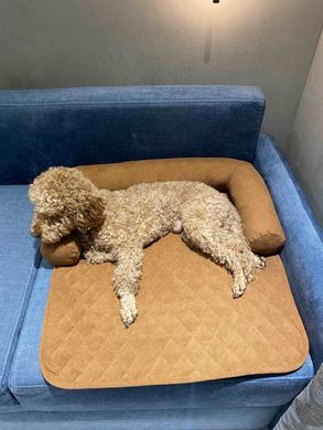 Лежак спальное место на диван для собак и котов Dogs Bomba 60x75 см - коричневый