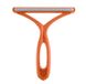 Щетка бритва для удаления катышков, шерсти домашних животных из мягкой мебели, одежды, ковров (пластиковые зубья) - оранжевая