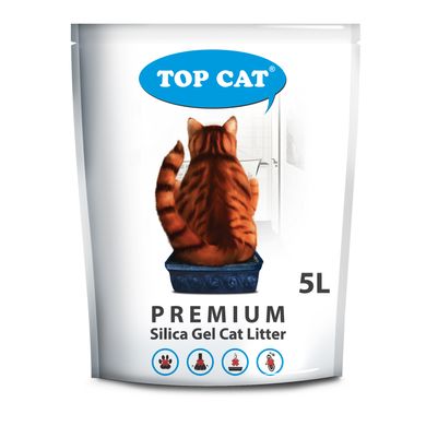Наповнювач у кошачій лоток (туалет) силікагелевий TOP CAT Premium 5 л