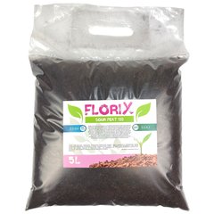 Торф кислый FloriX sour peat для Азалий, Гортензий, Голубики 5 л