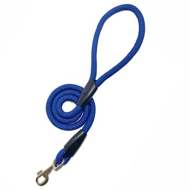 Поводок круглый шнур для собак Dog Walking 14 мм 1.2 м синий