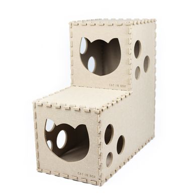 Домик - туннель трансформер для котиков CAT IN BOX - мокко