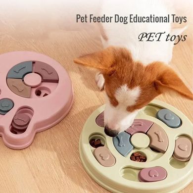 Інтерактивна іграшка пазл з кормом для собак для ігри та повільного годування - зелена