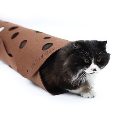 Тунель - лукошко трансформер для котиків CAT IN BOX - темно-сірий