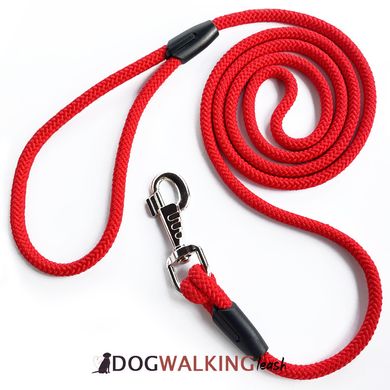 Повідець шнур для собак Dog Walking 8 мм 5 м карабін М червоний