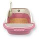 Лоток (туалет) для котів CAT IN BOX з лопаткою 52х36х21,5 см рожевий