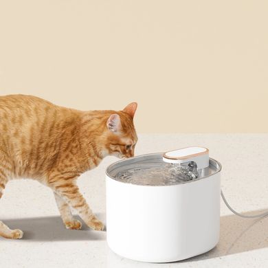 Автоматическая поилка - фонтан для котов и собак USB - белая