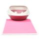 Килимок двошаровий для котячого лотка (туалета) "Кіт у коробці" 60х40 см рожевий