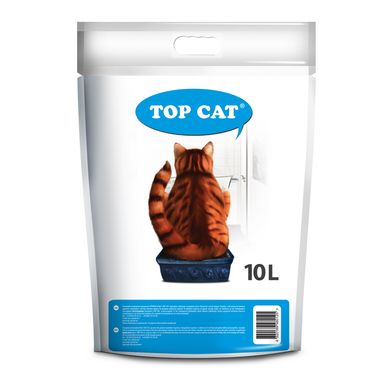 Наполнитель в кошачий лоток (туалет) силикагелевый TOP CAT Premium 10 л