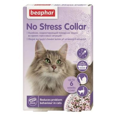 Успокоительный ошейник Beaphar No Stress Collar для снятия стреса у котов, 35 см