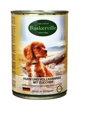Влажный корм для собак BASKERVILLE петух с рисом и цукини, 800 г