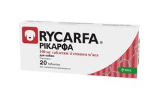 Рикарфа KRKA 100 мг таблетки со вкусом мяса для собак, 20 таблеток