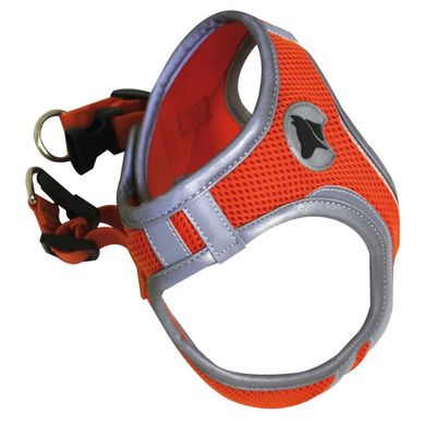 Світловідбиваюча шлея для собак ORANGE HIKING REFLECTIVE Croci, S 34-41 см помаранчева