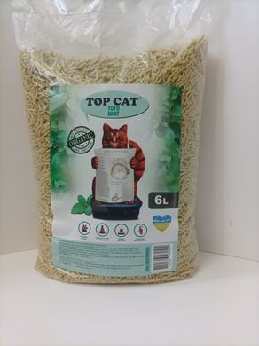 Наполнитель в кошачий лоток (туалет) соевый тофу TOP CAT TOFU UA 6 л мята