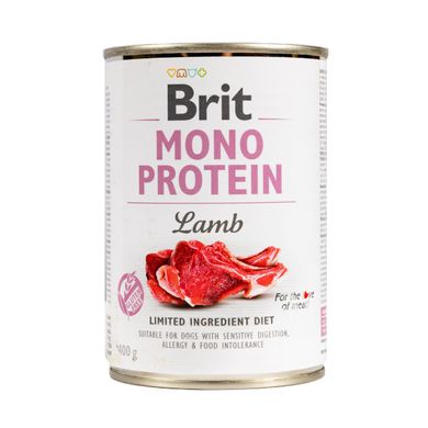 Консерва для собак Brit Mono Protein Lamb с ягненком, 400 г