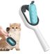 Щетка для сухого и влажного вычесывания собак и котов Pet Gravity 4в1 Pet Grooming Comb с отсеком для воды - голубая