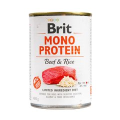 Консерва для собак Brit Mono Protein Beef & Rice говядина и рис, 400 г